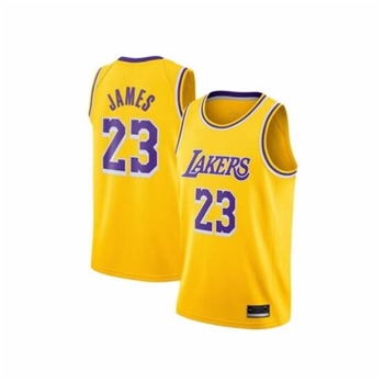 2019 New Los Angeles Lakers #23 LeBron James Basketball Jersey 